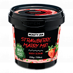 BEAUTY JAR  Strawberry ,Merry Me! ķermeņa skrubis, 200g